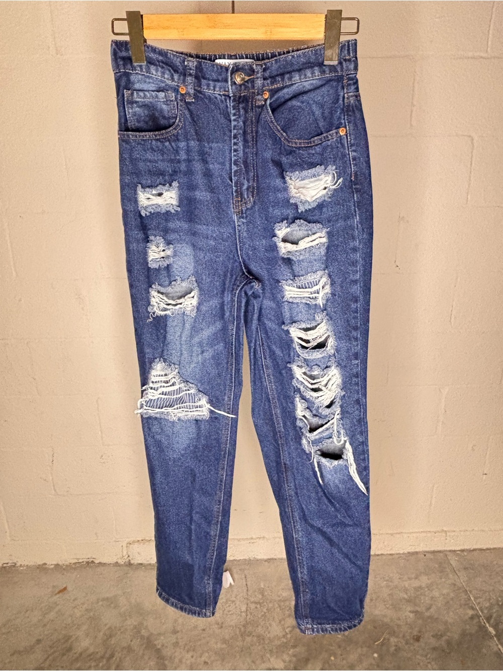 Wax Jean Collection Women's Baggy Jeans High Rise Blue (US) Size M